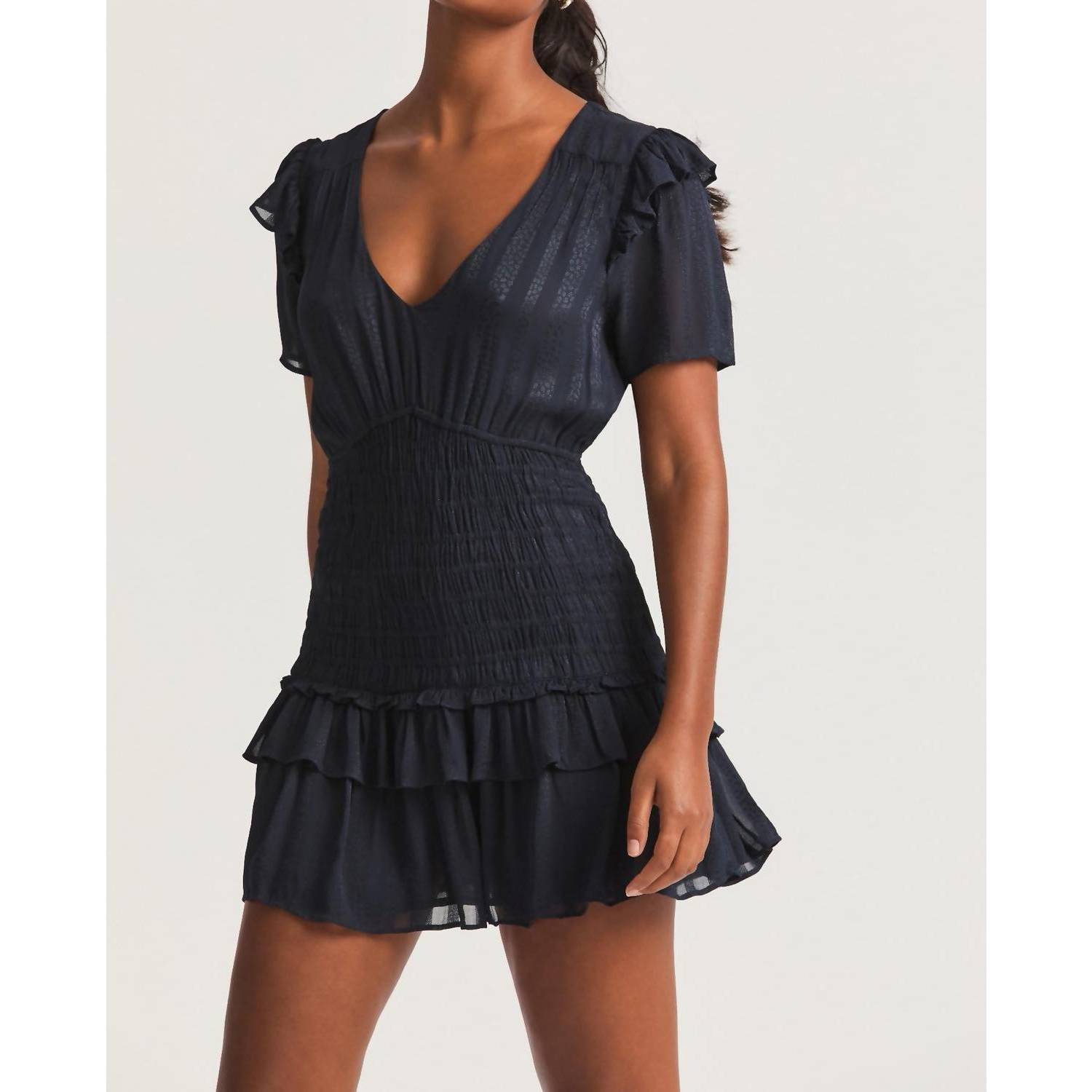 New Loveshackfancy Rena Dress In Midnight